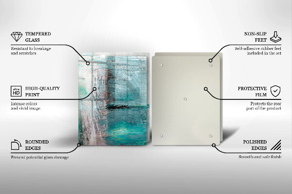 Steklena podloga za rezanje Pobarvaj abstrakcijsko ozadje