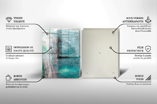 Steklena podloga za rezanje Pobarvaj abstrakcijsko ozadje