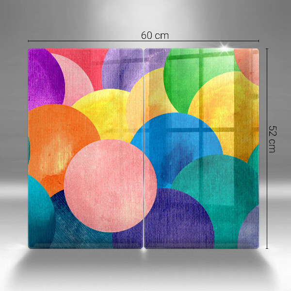 Steklena podloga za rezanje Pisani krogi