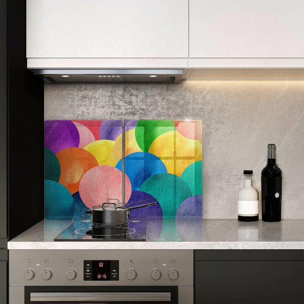 Steklena podloga za rezanje Pisani krogi