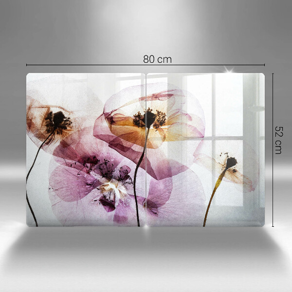 Steklena podloga za rezanje Nežni cvetovi
