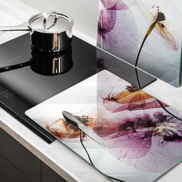 Steklena podloga za rezanje Nežni cvetovi