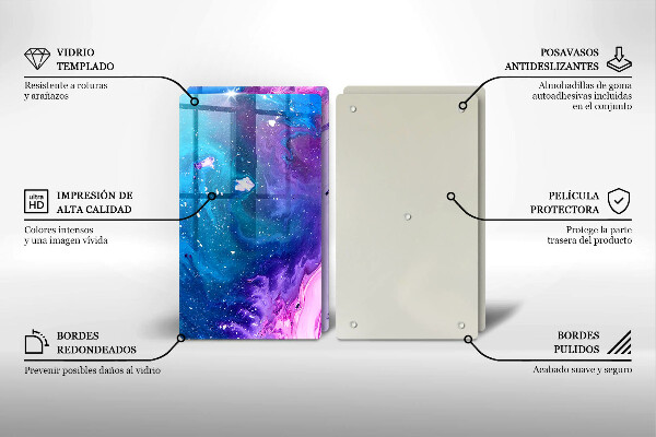 Steklena podloga za rezanje Abstraktna črnila