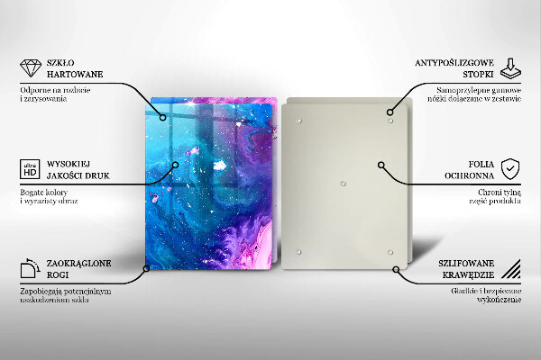 Steklena podloga za rezanje Abstraktna črnila