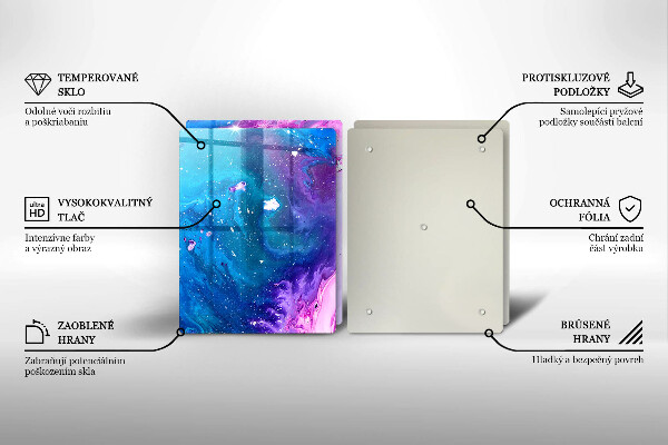 Steklena podloga za rezanje Abstraktna črnila