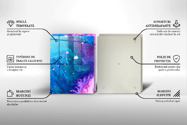 Steklena podloga za rezanje Abstraktna črnila