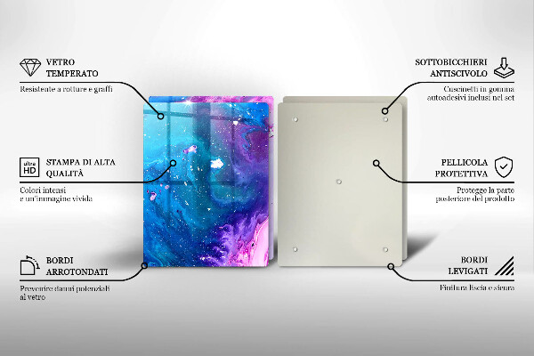 Steklena podloga za rezanje Abstraktna črnila