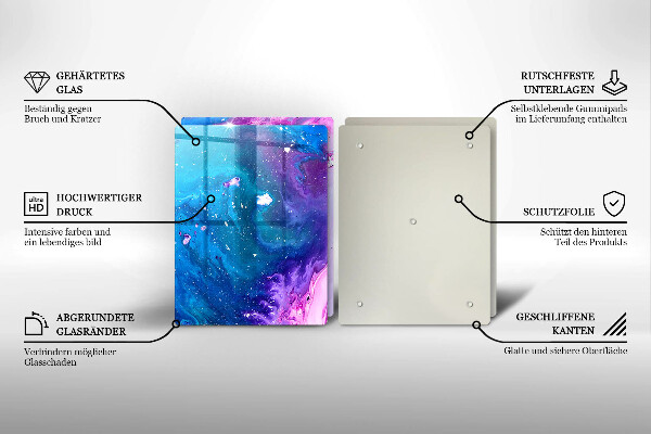 Steklena podloga za rezanje Abstraktna črnila