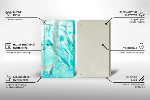 Steklena podloga za rezanje Abstraktne barve