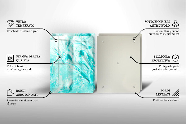 Steklena podloga za rezanje Abstraktne barve