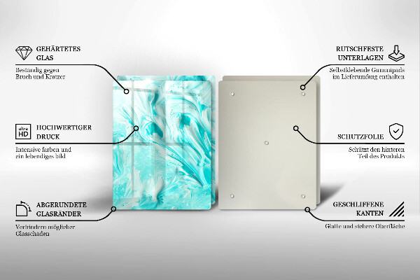 Steklena podloga za rezanje Abstraktne barve