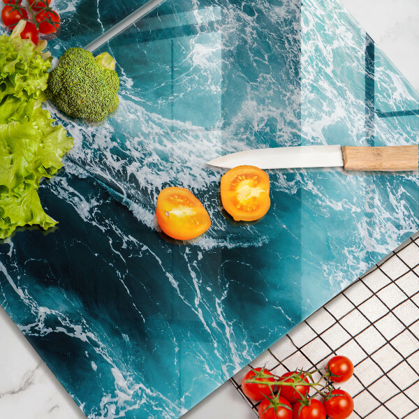 Steklena podloga za rezanje Peneči se valovi vode