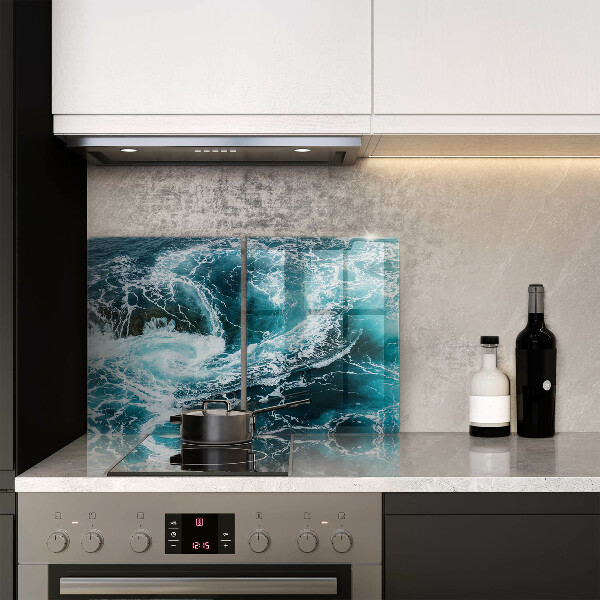 Steklena podloga za rezanje Peneči se valovi vode