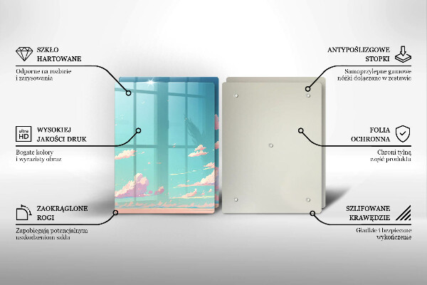 Steklena podloga za rezanje Pravljična nebesa