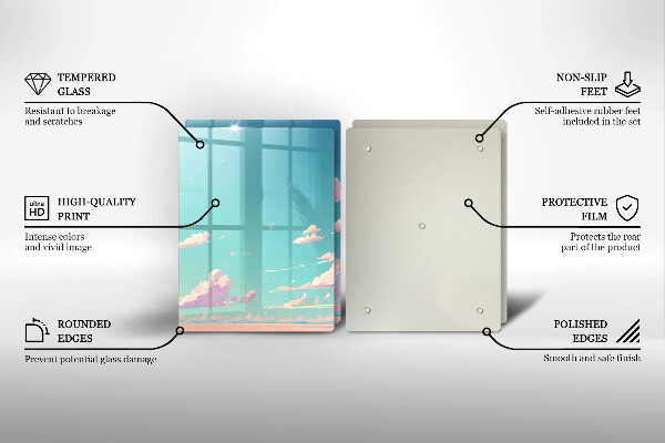 Steklena podloga za rezanje Pravljična nebesa