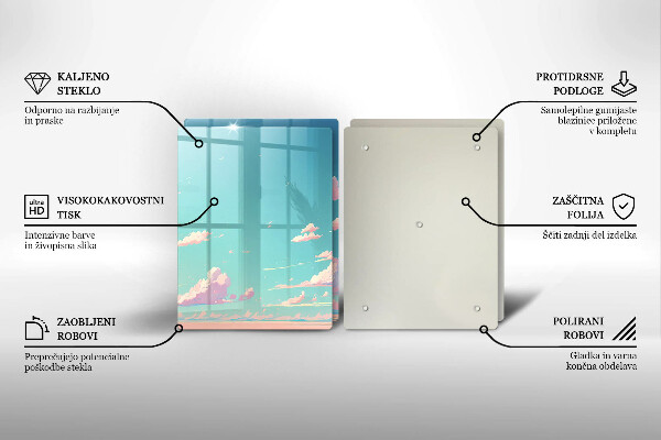 Steklena podloga za rezanje Pravljična nebesa