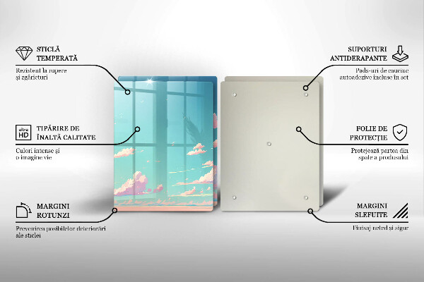 Steklena podloga za rezanje Pravljična nebesa