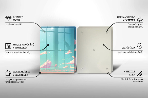 Steklena podloga za rezanje Pravljična nebesa