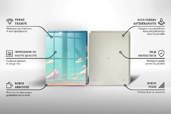 Steklena podloga za rezanje Pravljična nebesa