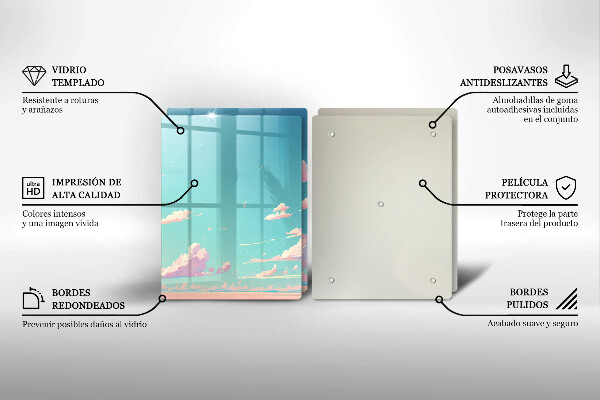 Steklena podloga za rezanje Pravljična nebesa