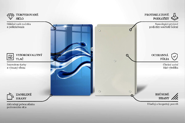 Steklena podloga za rezanje Abstrakcija tekočine