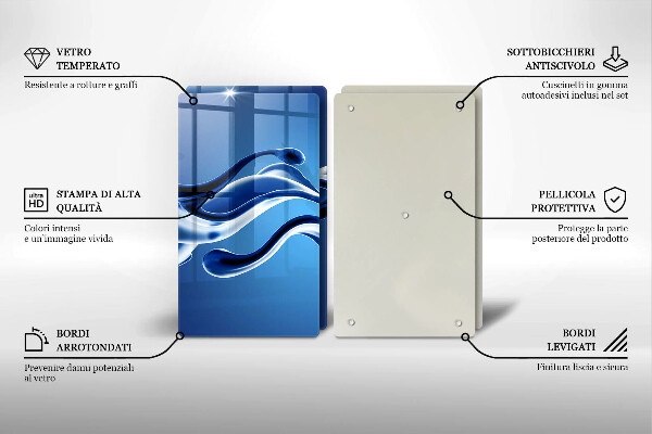 Steklena podloga za rezanje Abstrakcija tekočine