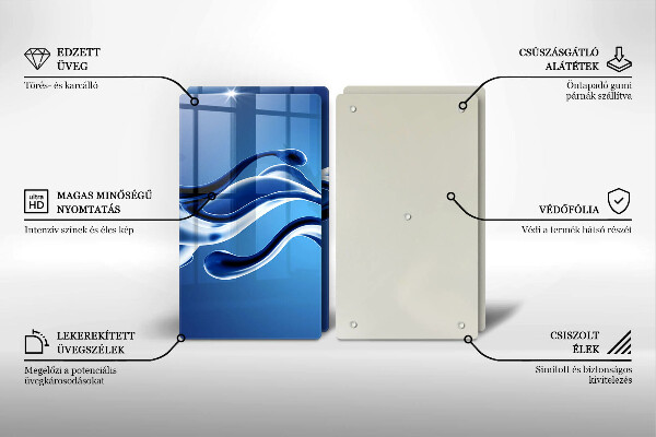 Steklena podloga za rezanje Abstrakcija tekočine