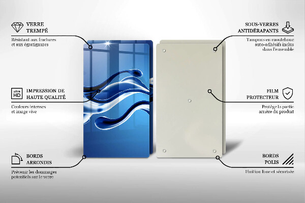 Steklena podloga za rezanje Abstrakcija tekočine