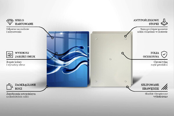 Steklena podloga za rezanje Abstrakcija tekočine