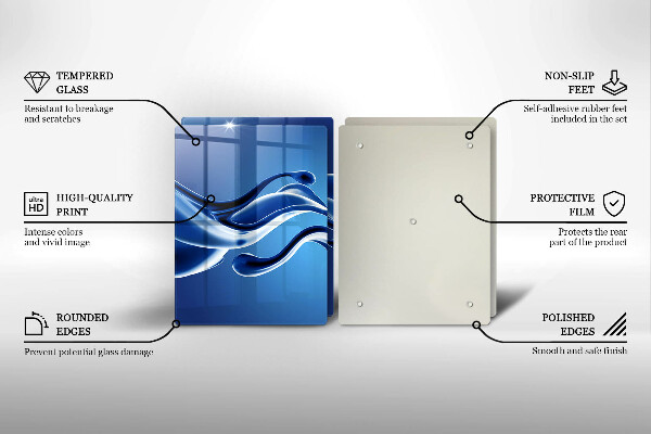 Steklena podloga za rezanje Abstrakcija tekočine