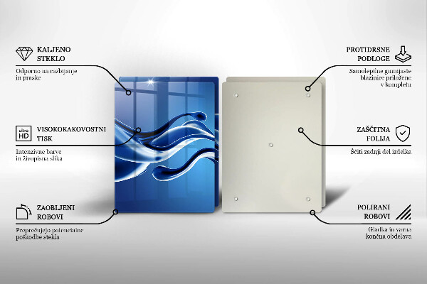 Steklena podloga za rezanje Abstrakcija tekočine