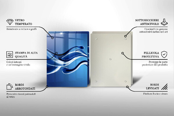 Steklena podloga za rezanje Abstrakcija tekočine