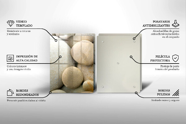 Steklena podloga za rezanje Vzorec ovalnih kamnov