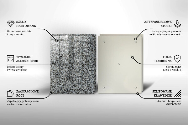 Steklena podloga za rezanje Kamnita tekstura