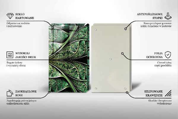 Steklena podloga za rezanje Zgradba listnih žil