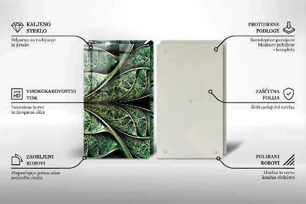 Steklena podloga za rezanje Zgradba listnih žil