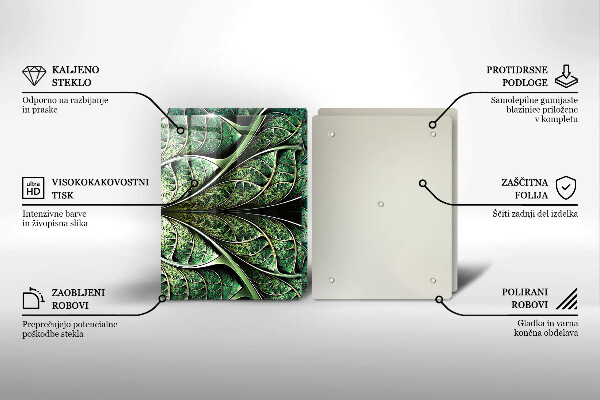 Steklena podloga za rezanje Zgradba listnih žil