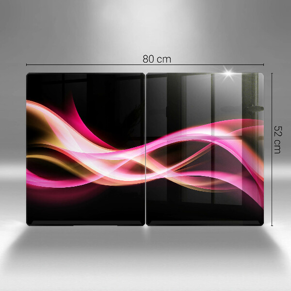 Steklena podloga za rezanje Abstraktni neonski dim