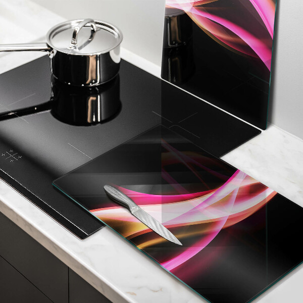 Steklena podloga za rezanje Abstraktni neonski dim