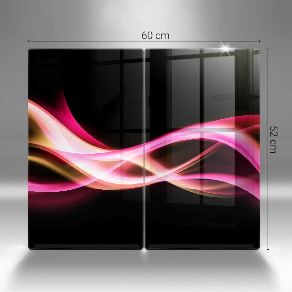 Steklena podloga za rezanje Abstraktni neonski dim