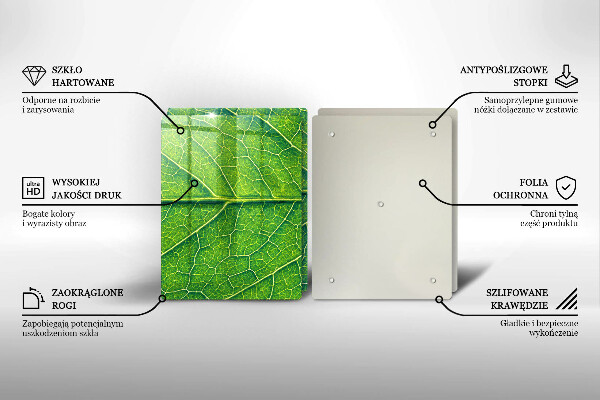 Steklena podloga za rezanje Naravne listne žile