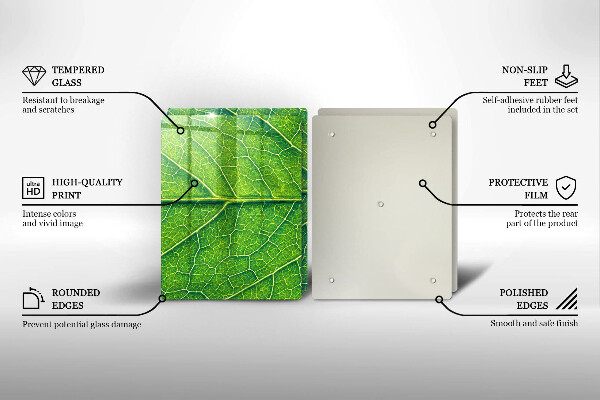 Steklena podloga za rezanje Naravne listne žile