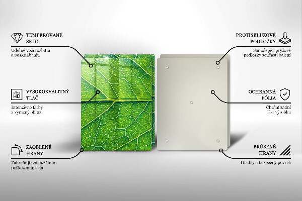 Steklena podloga za rezanje Naravne listne žile