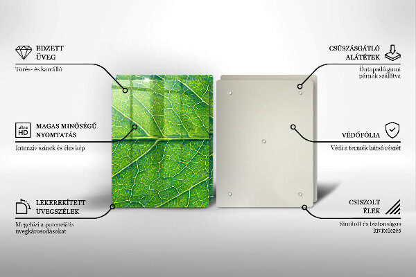 Steklena podloga za rezanje Naravne listne žile