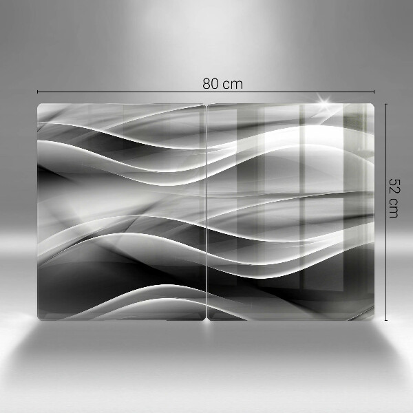 Steklena podloga za rezanje Abstraktne črte dima