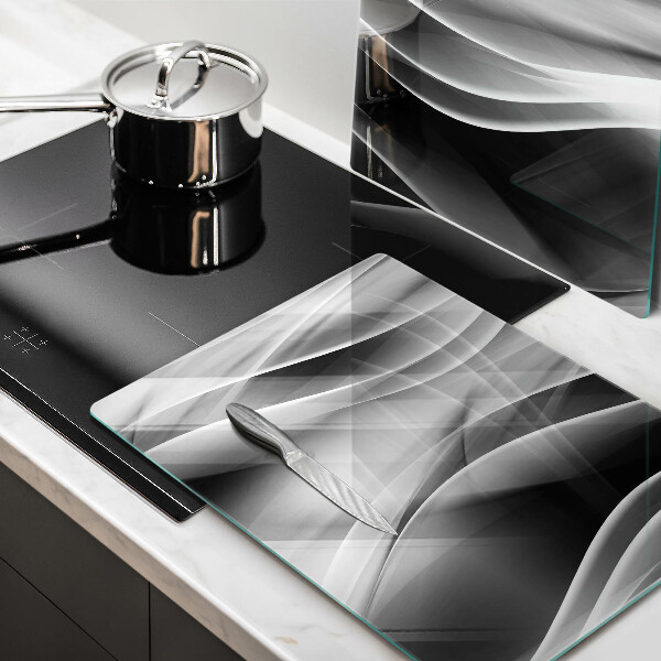 Steklena podloga za rezanje Abstraktne črte dima