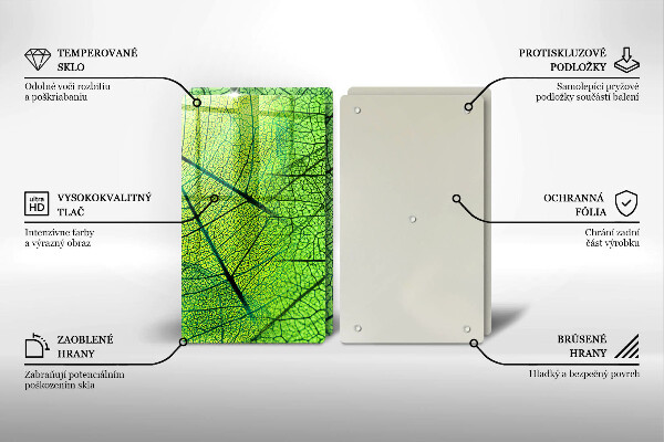 Steklena podloga za rezanje Naravne listne žile