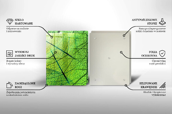 Steklena podloga za rezanje Naravne listne žile
