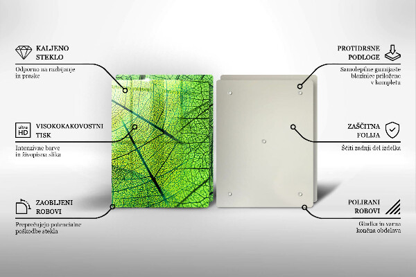 Steklena podloga za rezanje Naravne listne žile