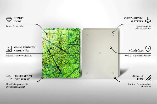 Steklena podloga za rezanje Naravne listne žile